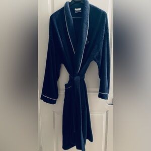 Santens Men Cotton Blue Bathrobe.